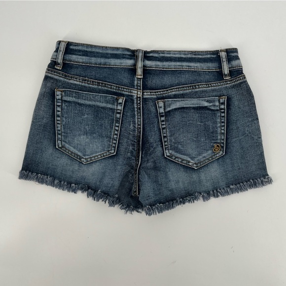 Indigo Rein Cut Off Raw Hem Jean Shorts Size 7 Women’s - Picture 3 of 5